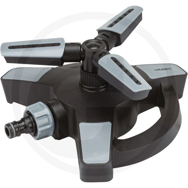 GRANIT BLACK EDITION Kreisregner – 3-Arm-Regner für flächige Rundumbewässerung by Rosenow's Service